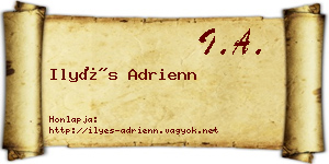 Ilyés Adrienn névjegykártya